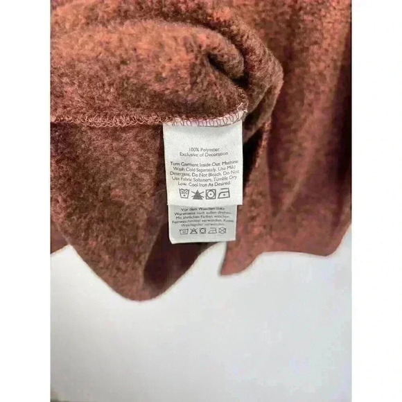 Eddie Bauer Pullover Mens 2XL Burnt Orange Radiator Fleece 1/4 Zip Sweater Adobe - Picture 5 of 9